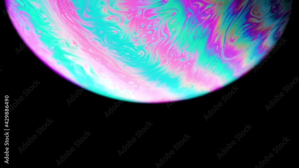 Wall mural bubble macro. abstract galaxy background with globe planet earth in universe space with sunlight on 