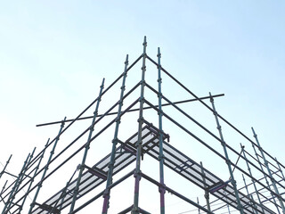 建設現場の足場