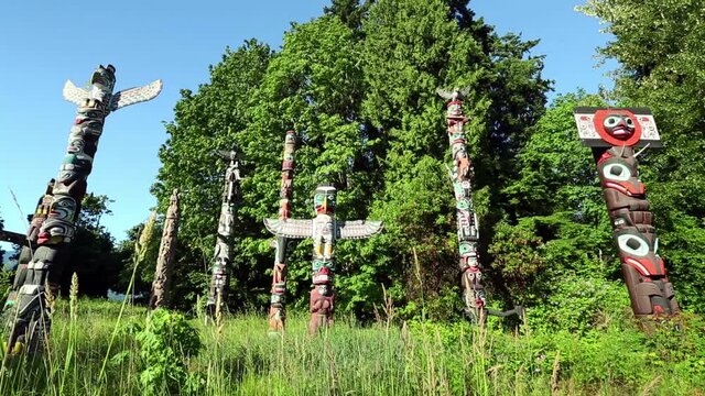 First Nations at Brockton Point in Stanley Park, Vancouver, British Columbia, Canada.