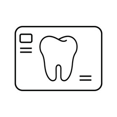 dental x-ray icon vector illustration outline style design