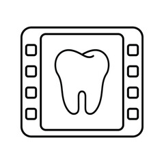 dental x-ray icon vector illustration outline style design