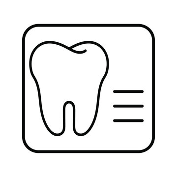 dental x-ray icon vector illustration outline style design