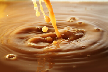 Milk chocolate splash