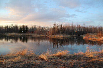 April Evening On The Lake, Pylypow Wetlands, Edmonton, Alberta