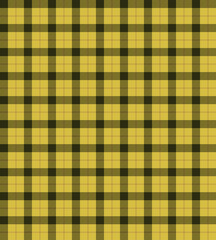 Yellow and Black Tartan Plaid