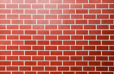 Brown brick wall background Made of plastic material.