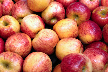 Red apples sold in a supermarket. Red Apples background and wallpaper