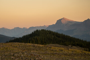 Sunset in the mountains