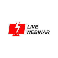 Webinar live logo design template