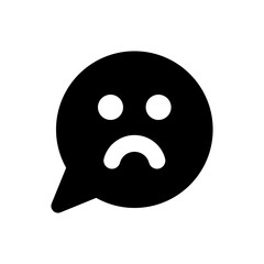Fototapeta premium Sad emotion feeling mood vector icon.