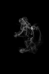 movement of smoke on black background, smoke background, abstract smoke on black background