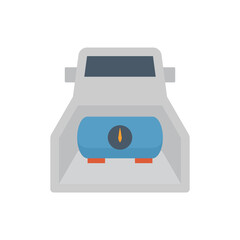 Natural gas tank or cylinder pressure vessel vector icon. Container equipment for installation in truck vehicle to storage, transport liquid compressed gas i.e. cng, ngv mixture of methane, propane.