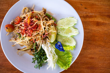 This is Thai food papaya salad.