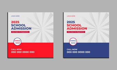 Fototapeta premium School Admission Post Design