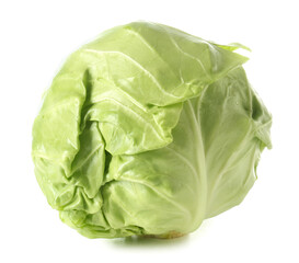 Fresh cabbage on white background