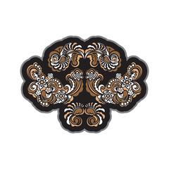 Floral ornament in the Baroque style. Good for logos, prints and postcards. Vector