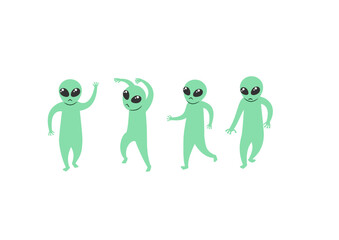 green aliens actions