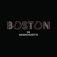 Vector illustration of letter graphics, BOSTON, creative clothing, perfect for the design of t-shirts, shirts, hoodies, etc.