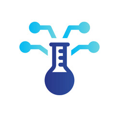 Technology, lab flask icon vector illustration.