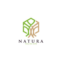 nature abstract tree logo icon vector isolated
