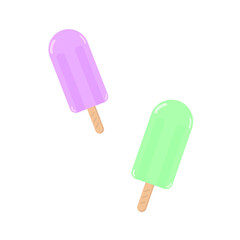 Ice cream. Isolated on white background. Vector illustration.