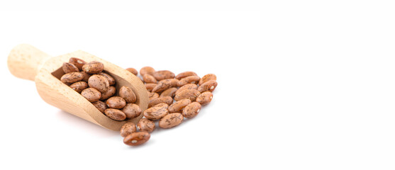 Pinto beans an isolated on white background