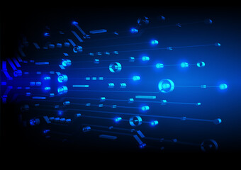 Obraz premium Circuit technology background with hi-tech