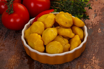 Tasty marinated patisson