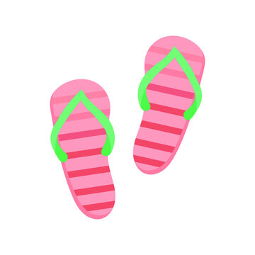 Beach shoes. Isolated on white background. Vector illustration.