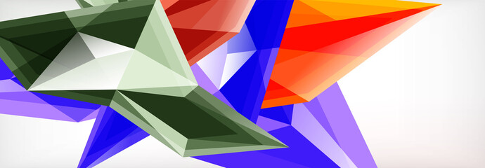 Vector 3d triangles and pyramids abstract background for business or technology presentations, internet posters or web brochure covers