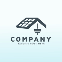 Energy solar fitness logo vector design template