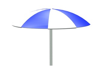 blue beach umbrella