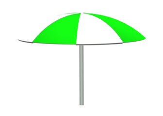 green beach umbrella