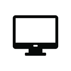 Computer screen icon vector graphic illustration