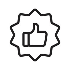 Icon everything is fine thumb up icon. Vector illustration.