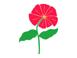 Hand Drawn red floral. Vector for card, poster, flyer and other users.