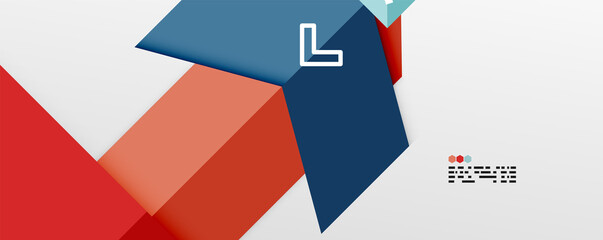 Shiny color triangles and geometric shapes vector abstract background