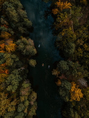 Beautiful place with lake in the forest