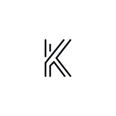 Initial K logo in a modern style for Business
