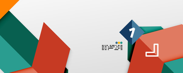 Shiny color triangles and geometric shapes vector abstract background