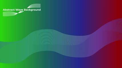 Abstract Background With Line and Gradient Green Blue Red