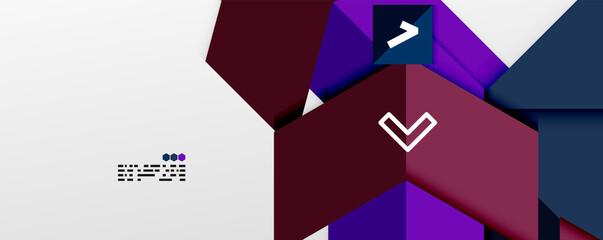 Fototapeta premium Shiny color triangles and geometric shapes vector abstract background