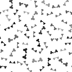 Obraz na płótnie Canvas Black Human broken bone icon isolated seamless pattern on white background. Vector