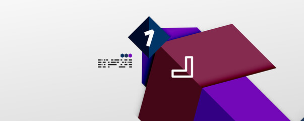 Shiny color triangles and geometric shapes vector abstract background