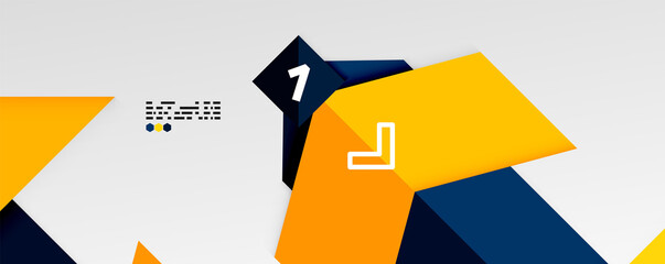 Shiny color triangles and geometric shapes vector abstract background