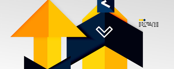 Shiny color triangles and geometric shapes vector abstract background