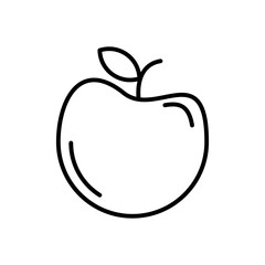 Apple icon line style vector for your web, mobile app logo UI design