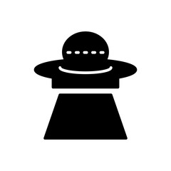 ufo icon solid style vector for your web, mobile app logo UI design
