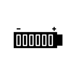 Battery icon solid style vector for your web, mobile app logo UI design