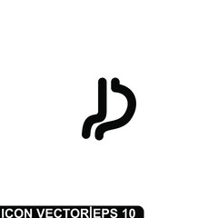 Simple Icon Stomach Vector Illustration Design. Outline Style, Black Solid Color.